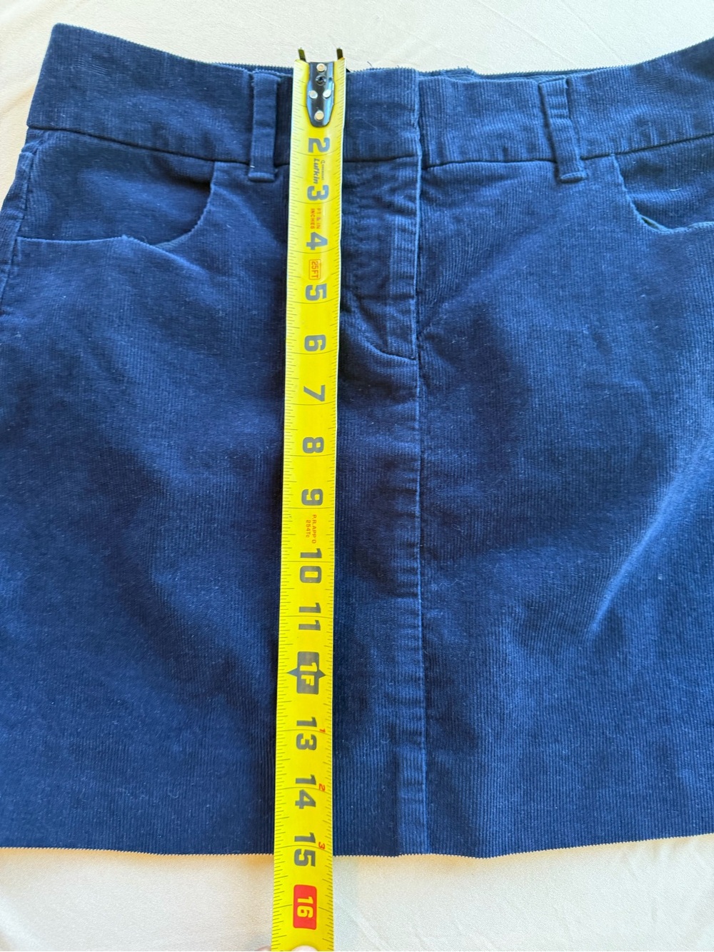 J. Crew Navy Corduroy 99% Cotton Skirt Size 4 Y2K summer fall comfort Academia - Picture 4 of 7